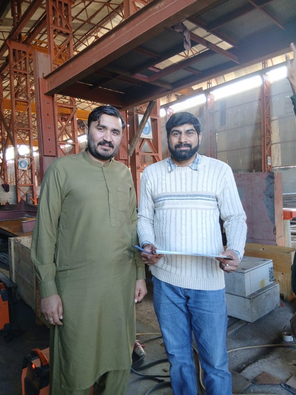 Our inspection team on site with a client
